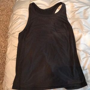 Black lululemon tank with open back